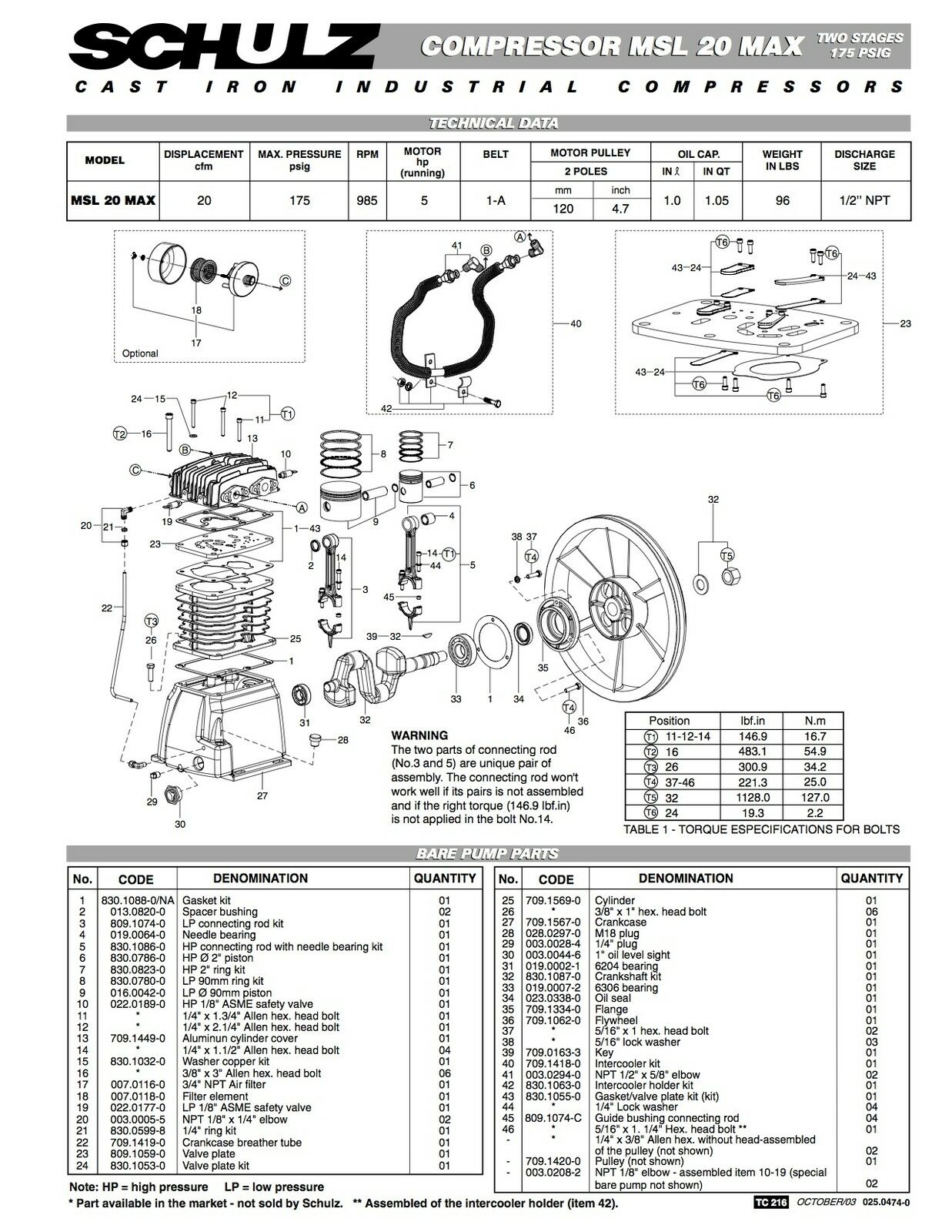 Motocompressor de Ar Portátil 2HP 220V - SCHULZ-K527MPM04