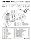 SCHULZ AIR COMPRESSOR - 10HP THREE PHASE - 120 GALLONS HORIZONTAL TANK - 208-230-460 VOLTS 932.9327-0