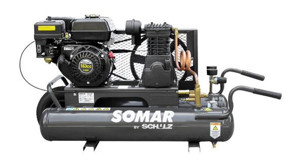 SOMAR SCHULZ GAS AIR COMPRESSOR - 5.5HP 140PSI 8GAL TWIN TANK-PORTABLE MSL-15MAX - 941.8033-0