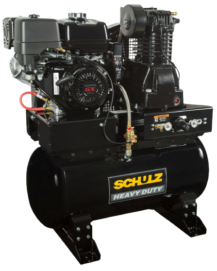 SCHULZ AIR COMPRESSOR - 13HP HONDA GX390 - GAS DRIVE - 1330HL30X-G