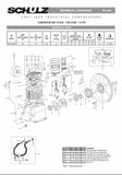 SCHULZ AIR COMPRESSOR - 13HP HONDA GX390 - GAS DRIVE - 1330HL30X-G
