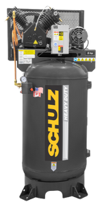 SCHULZ AIR COMPRESSOR - 5HP- SINGLE PHASE - 80 GALL VERTICAL - 20CFM - 175 PSI 932.9339-0