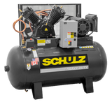 SCHULZ AIR COMPRESSOR - 7.5HP SINGLE PHASE HORIZONTAL 80 GAL TANK - 30CFM - 175 PSI 932.9347-0