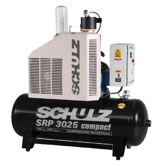 SCHULZ ROTARY SCREW SRP-3025 COMPACT - 25HP - 80 GAL - THREE PHASE 230/460v AIR COMPRESSOR 970.2840-0